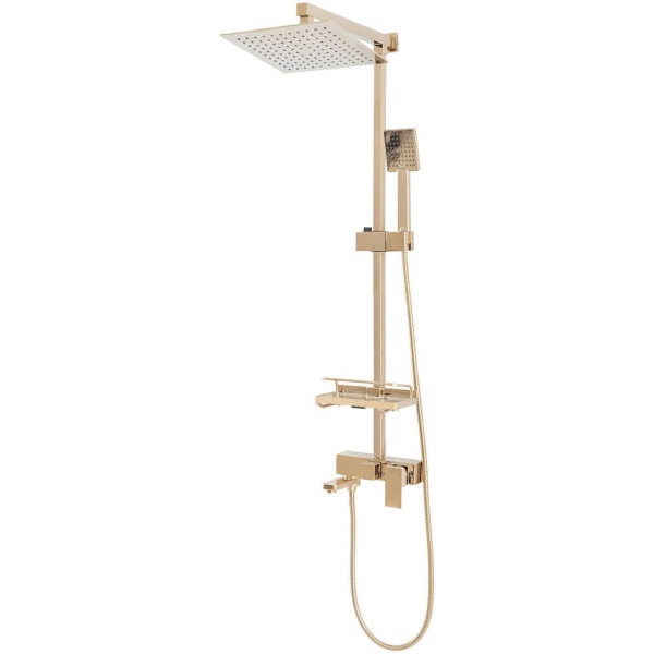 Sistem complet de dus REA JACK Gold, montaj pe perete, ploaie de dus, 3 functii, finisaj Auriu - Img 7