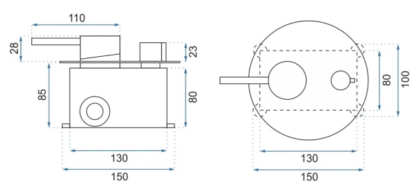 Sistem Complet De Dus REA LUNGO ALB + BOX, Montaj In Perete, Para Rotunda Tip Ploaie 25x25 Cm, 2 Functii De Curgere A Apei, Alb Mat - Img 9