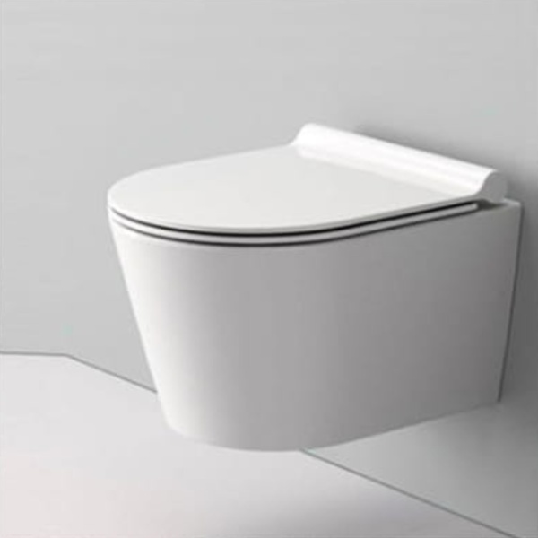 Vas WC PRO SONET SLIM Rimless, Suspendat, Ceramica, 50 x 36 x 35.5 cm, scaun duroplast soft-close, Alb - Img 4