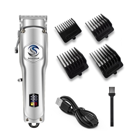 Aparat de Tuns Profesional SeveShop®, Trimmer Multifunctional, Accesorii Diverse, Rezistent la Apa, Ecran LCD, Design Ergonomic, Baterie Lithium-Ion 2000 mAh, Timp Incarcare Rapida, Autonomie 300 min, Portabil, Intretinere Usoara - Img 2