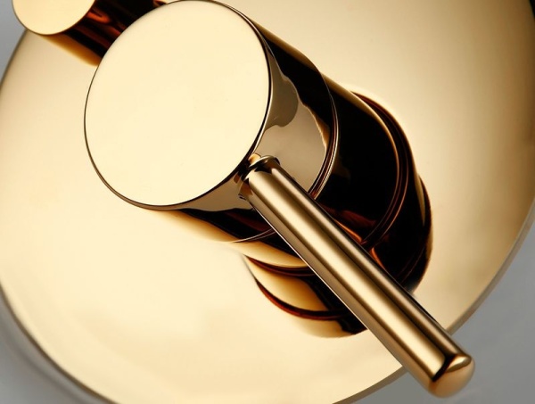 Baterie Dus REA LUNGO L. GOLD PLUS, Montaj Pe Perete, 2 Functii de Curgere, Finisaj Gold - Img 4