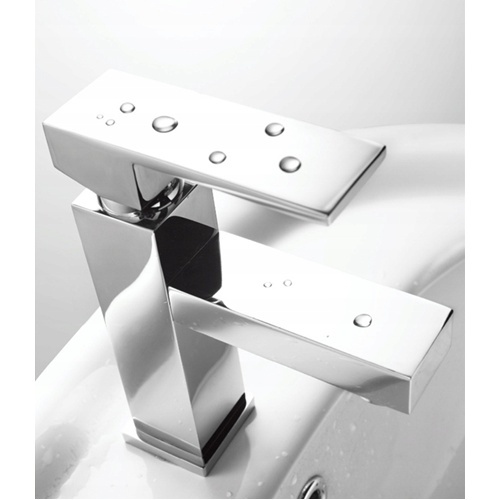 Baterie Lavoar PRO Quadro, Montaj Pe Chiuveta, Capat Fix, Inaltime 16.5 Cm, Finisaj Crom Lucios - Img 2