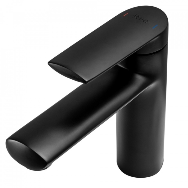 Baterie lavoar REA BUZZ Black Low, Inaltime 16 cm, culoarea Negru - Img 3