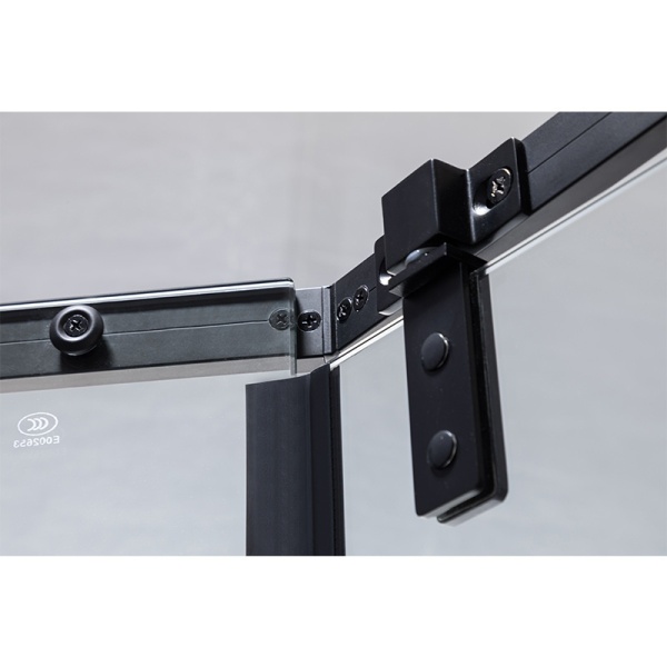 Cabina de dus BS07B Pentagonala 90x90cm, Negru+Cadita de dus SX07B, Culoare Negru - Img 2