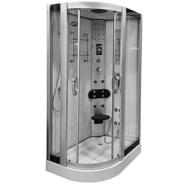 Cabina de dus cu hidromasaj MO-09914 cu sauna inclusa, Dispunere pe Stanga , 120X85 cm, Alb - Img 4