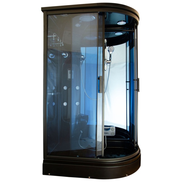 Cabina de dus cu Hidromasaj si Functie Sauna cu Abur MO-02188BS montaj pe dreapta 120X88X220CM - Img 2