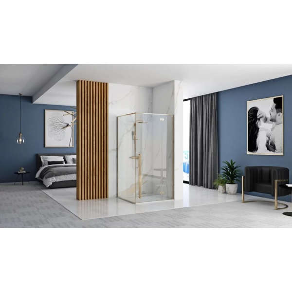 Cabina de dus Fargo, Dimensiune 100x80cm, Culoare Gold - Img 6