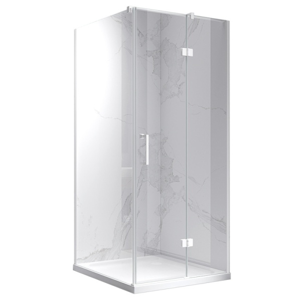 Cabina de dus KZ01C Patrata , Design Modern 90x90cm, Culoare Alb - Img 2