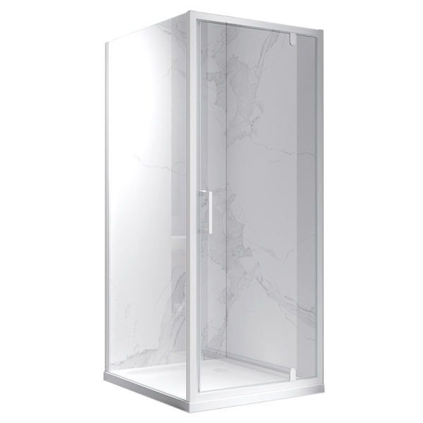Cabina de dus KZ05A Dreptunghiulara 90x80cm, Design Modern, Culoare Alb - Img 2