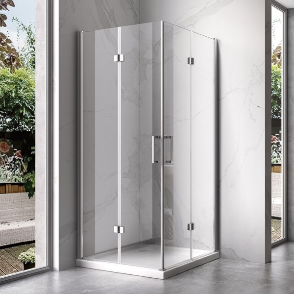 Cabina de dus KZ08A Patrata , Design Modern 70x70cm, Culoare Crom - Img 2