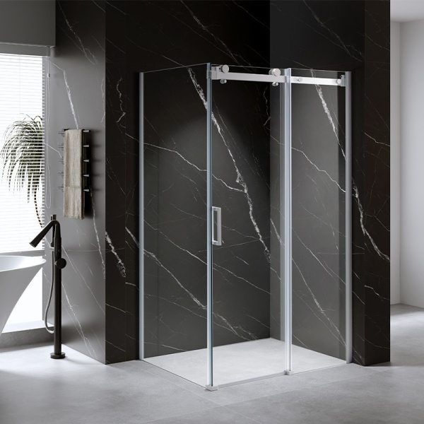 Cabina de dus KZ203A Dreptunghiulara 100x80cm, Design Modern, Culoare Alb - Img 2