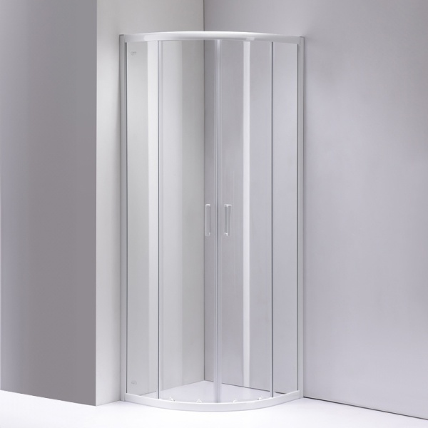 Cabina de dus KZ94A Semirotunda 80x80cm, Design Modern, Culoare Alb - Img 2