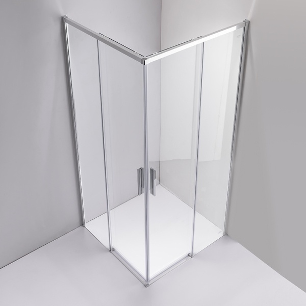 Cabina de dus Patrata Super Slim Nova, Dimensiune 80x80cm, Culoare Crom - Img 4