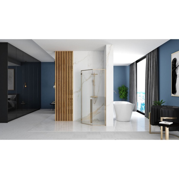 Cabina de dus REA DIAMOND GOLD, Dimensiune 90x90cm, Inaltime 195 cm, Nano Easy Clean, grosime sticla 6 mm - Img 5