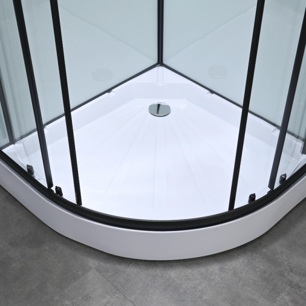 Cabina de dus semicirculara WSH313B 90x90 cm , + set dus si cadita inclusa - Img 6
