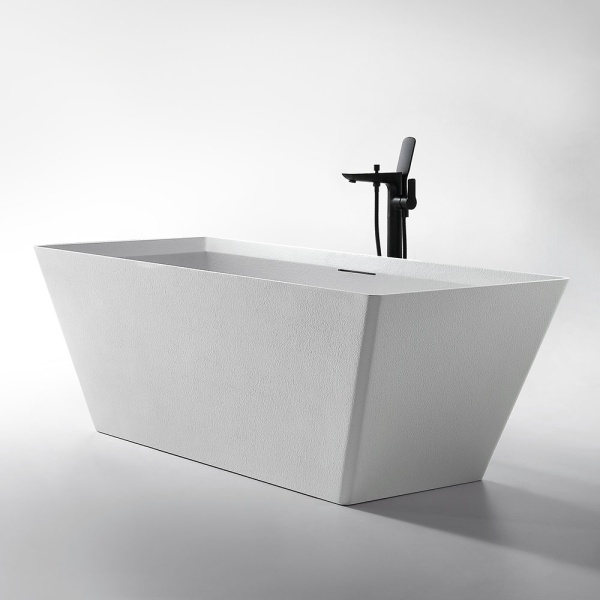 Cada de baie, Autoportanta, Dimensiune 170x75x60cm, Strat Abraziv, Culoare Alb - Img 3