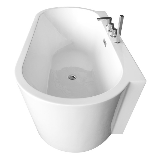 Cada de baie freestanding cu baterie cromata inclusa, dimensiuni 170X80X59CM - Img 5