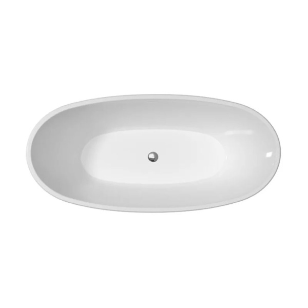 Cada de baie freestanding ovala, cu caneluri, dimensiune 170x80x68cm - Img 3