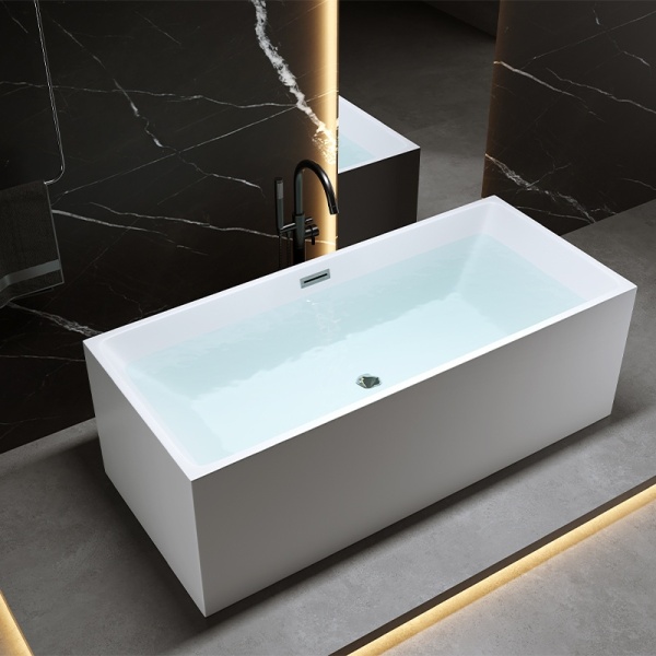 Cada de baie Santa 507C 170x75 , Culoare Alb , Deversor Cromat - Img 3