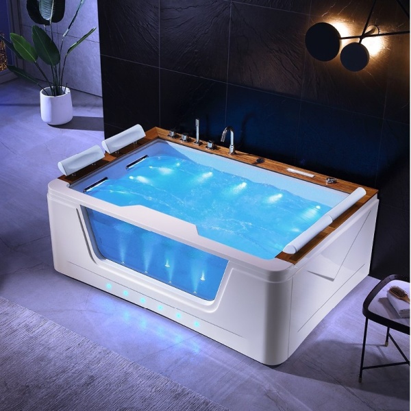 Cada de baie ZEFIR 934, Cu sistem de hidromasaj 192x131cm, Culoare Alb - Img 3