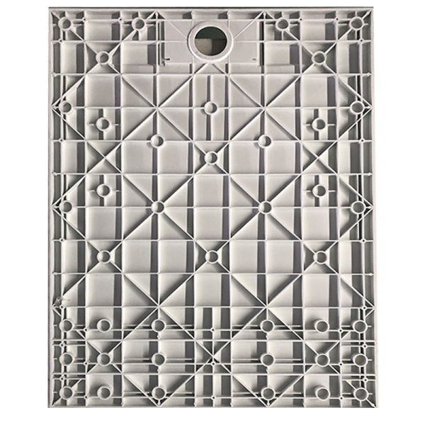 Cadita de dus DEKO Slim, Structura de piatra 140x80cm, Culoare Negru - Img 8