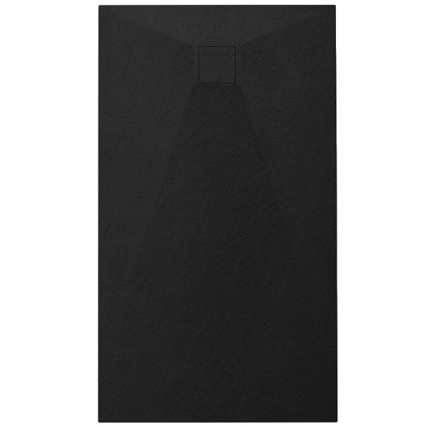 Cadita de dus dreptunghiulara slim imitatie piatra Riko 120 x 70 cm neagra - Img 11