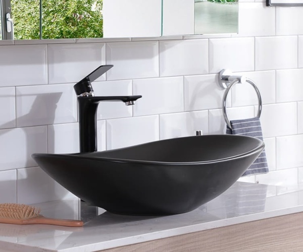 Chiuveta de blat PRO ZUZAN Black, Dimensiuni La Alegere, Ceramica sanitara, Negru Mat/Lucios - Img 7