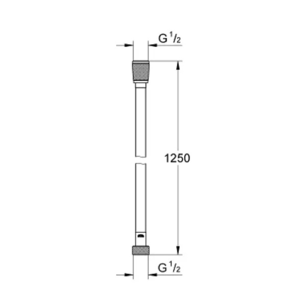 Furtun de dus Grohe SilverFlex 125 cm negru mat Phantom Black - Img 2