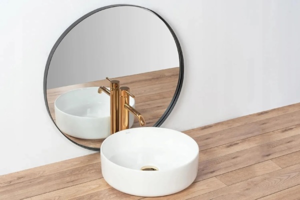 Lavoar De Blat REA SAMI, Dimensiuni 36 X 36 X 11.5 Cm, Forma Rotunda, Ceramica Sanitara, Alb - Img 6