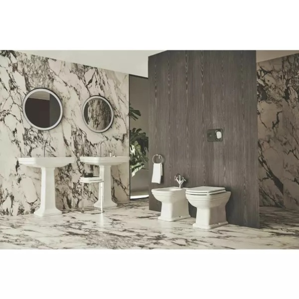 Lavoar pe mobilier Ideal Standard Atelier Calla alb lucios 87 cm cu 2 orificii baterie - Img 8