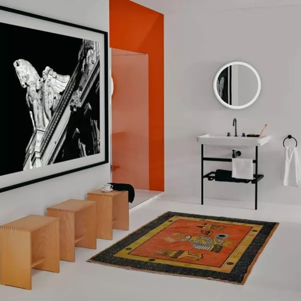 Lavoar pe mobilier Ideal Standard Atelier Calla alb lucios 87 cm cu 3 orificii baterie - Img 10