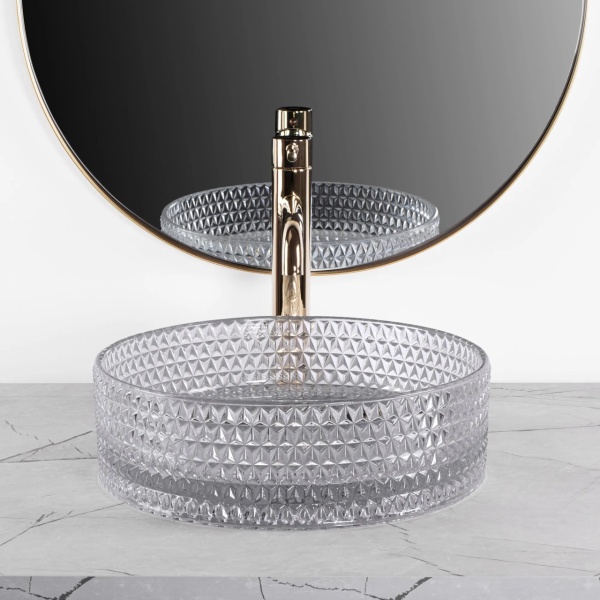 Lavoar pentru baie , Rea Cristal Light , Culoare Grey - Img 7