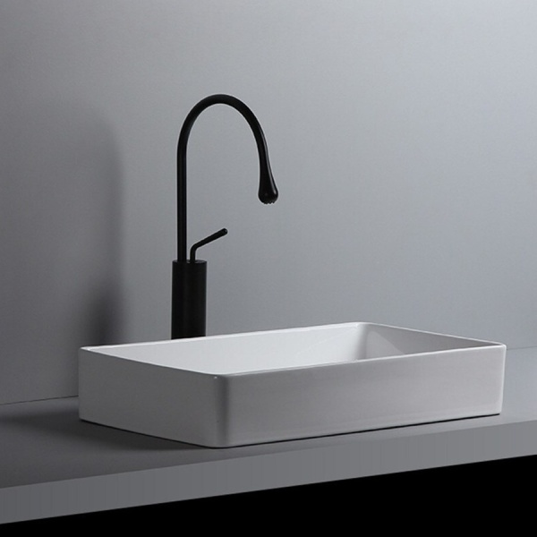 Lavoar pentru blat PRO CUBIC ceramic,blavat - Img 5