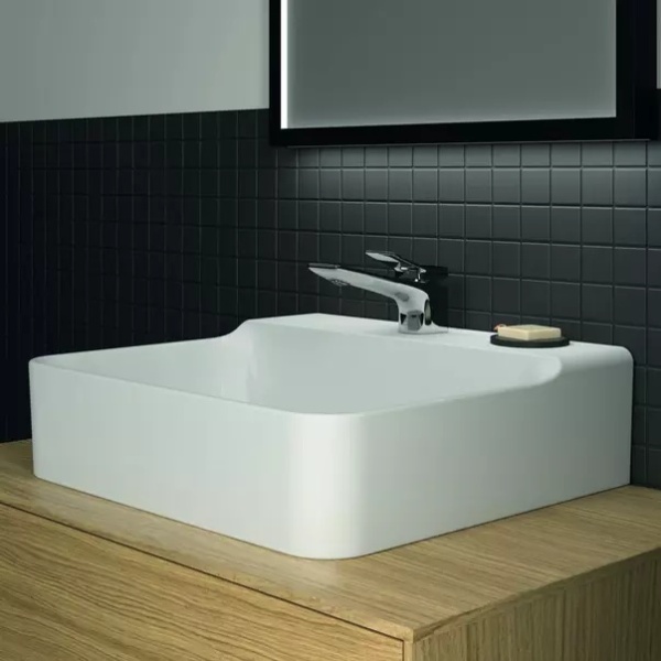 Lavoar suspendat Ideal Standard Atelier Conca 50 cm alb lucios cu orificiu baterie - Img 8