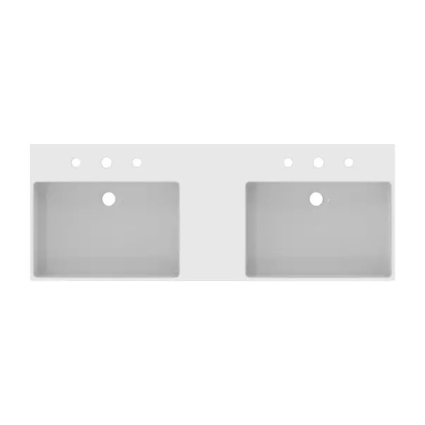 Lavoar suspendat Ideal Standard Atelier Extra alb lucios 120 cm cu 3 orificii baterie si preaplin - Img 4