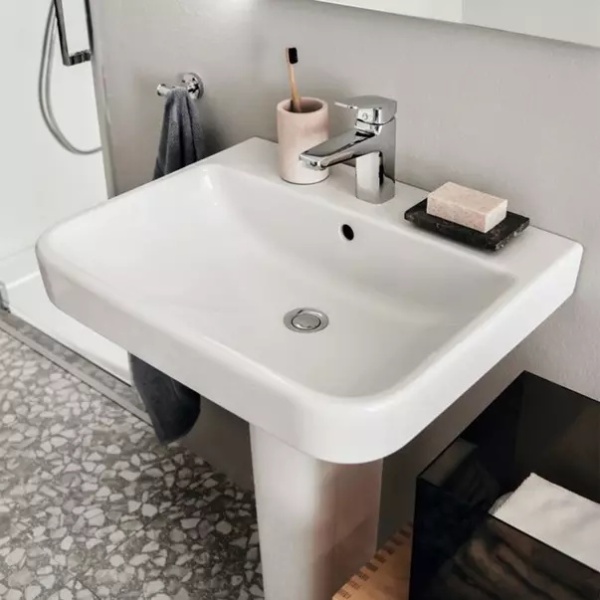 Lavoar suspendat Ideal Standard i.life B alb lucios 55 cm cu orificiu baterie si preaplin - Img 11