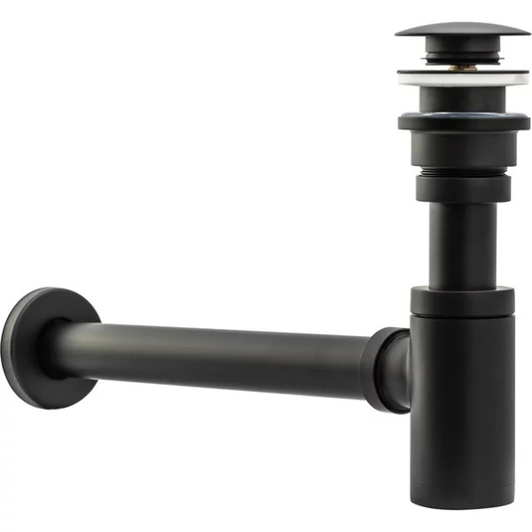 Pachet lavoar pe blat Rea Mesa alb 53.5 cm, baterie lavoar Rea Lungo negru si ventil lavoar Click-Clack negru - Img 10