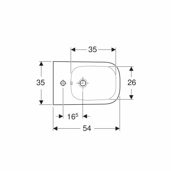 Produs cu transport gratuit Bideu suspendat Geberit Smyle Square alb - Img 3
