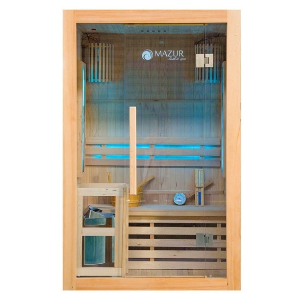 Sauna finlandeza cu temperatura inalta si soba Harvia 3.5kW pentru 2 persoane EA2S 120 x 105 cm - Img 4