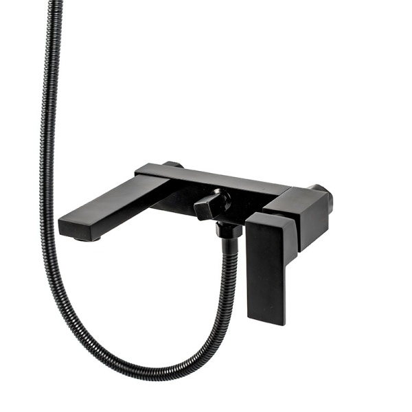 Set de dus incastrat PRO FATTER, montaj in perete, Finisaj Negru - Img 3
