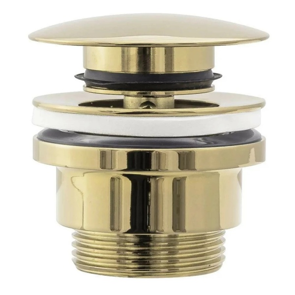 Set lavoar pe blat Rea Linda Stone piatra + baterie Lungo + ventil Click-Clack universal - Img 3