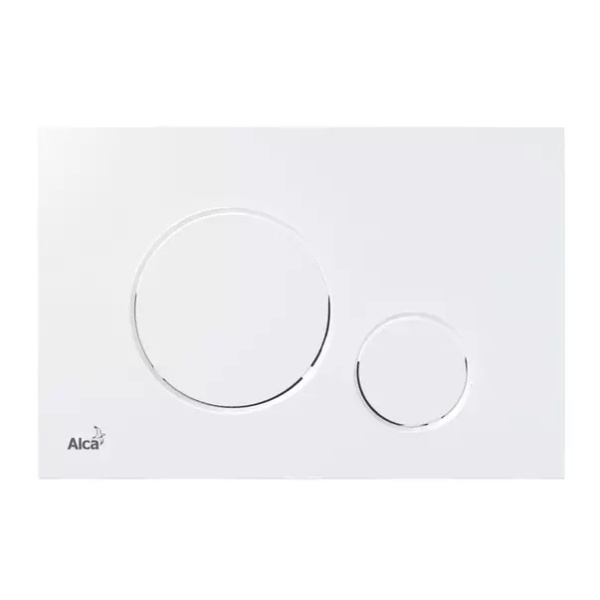 Set rezervor WC cu cadru incastrat Alcadrain AM101/1120 si clapeta M676 alb mat plus vas WC Fluminia Minerva cu capac softclose alb - Img 7