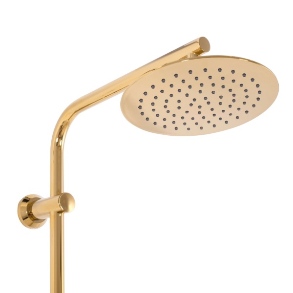 Sistem Complet Cu Termostat De Dus REA BLISS L. GOLD , Montaj Pe Perete, Para Rotunda Tip Ploaie 20 X 20 Cm, 2 Functii , Finisaj Auriu - Img 7