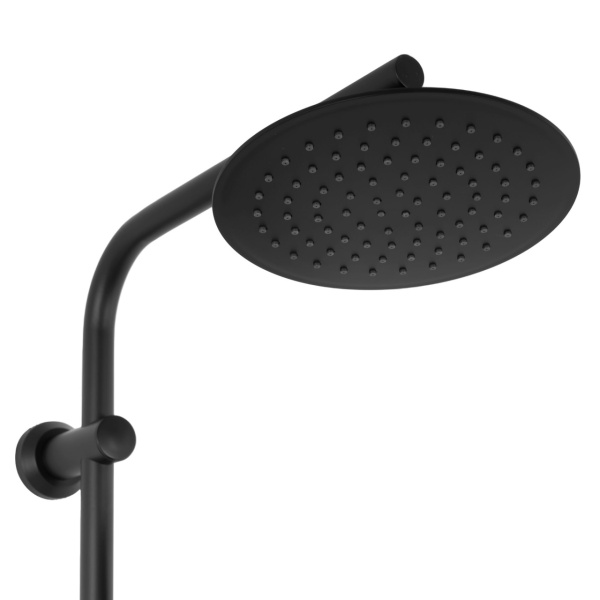 Sistem Complet De Dus Cu Termostat REA BLISS BLACK, Montaj Pe Perete, Para Rotunda Tip Ploaie 20 xX 20 Cm, 2 Functii , Finisaj Negru Mat - Img 7