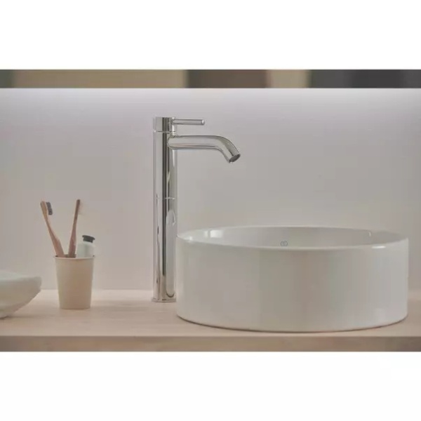 Baterie lavoar inalta Ideal Standard Ceraline cu ventil metalic Pop-Up crom lucios - Img 6