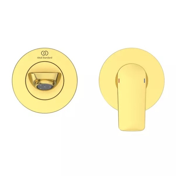 Baterie lavoar incastrata Ideal Standard Connect Air pipa 23 cm auriu periat fara corp ingropat - Img 2