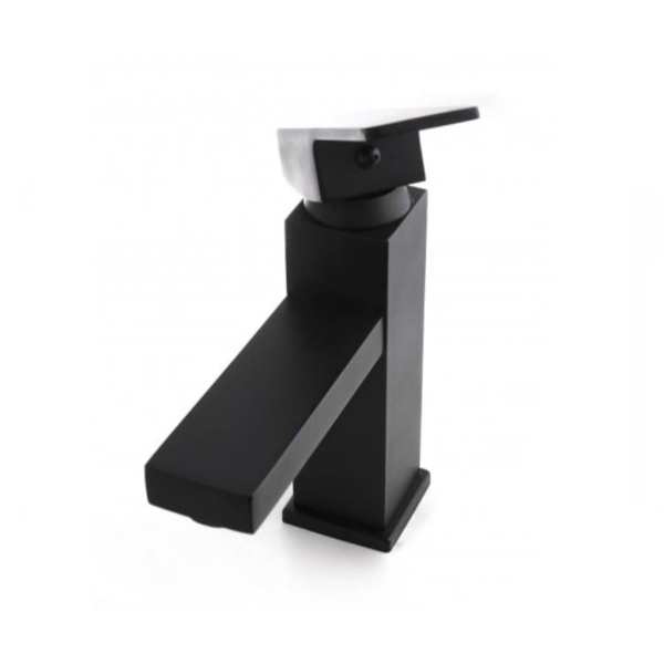 Baterie lavoar PRO QUADRO Low 3020-A, Montaj pe blat, inaltime 18cm, finisaj Negru Mat - Img 6