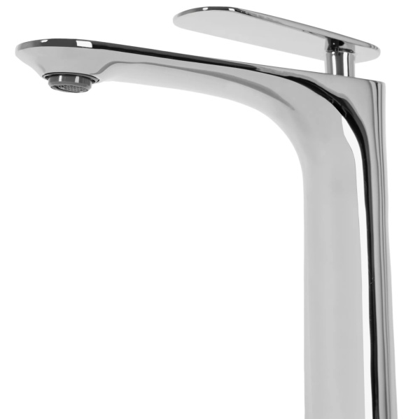Baterie Lavoar REA BERG CHROME HIGH, Montaj Pe Lavoar, Capat Fix, Monocomanda, Inaltime 29 Cm, Crom - Img 2