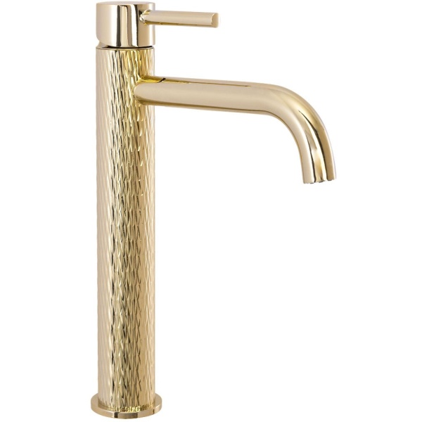 Baterie lavoar REA Lungo Art L. Gold High, Inaltime 28cm, finisaj Auriu - Img 3