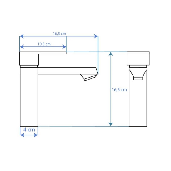 Baterie lavoar REA MAYSON Low, Inaltime 16.5cm, finisaj Auriu - Img 3